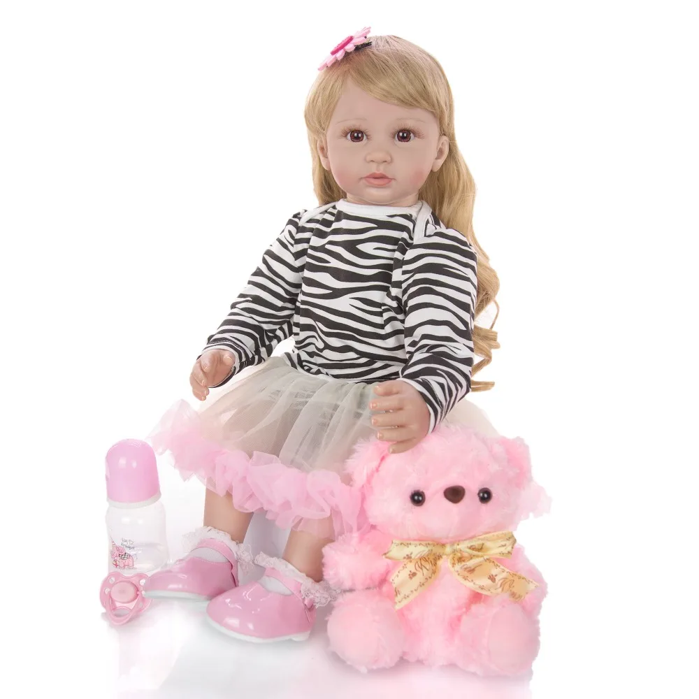 KEIUMI Reborn Dolls 24 дюйма Кукла для маленьких девочек 60 см мягкие силиконовые виниловые