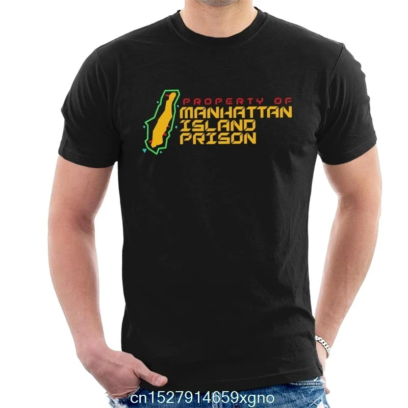 Printed Manhattan Island Prison Escape From New York Men's T-Shirt O-Neck Short-Sleeve Women | Мужская одежда
