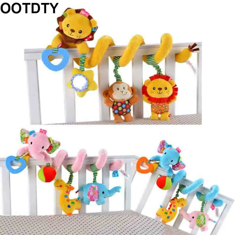 

Animal Soft Toys Revolves Around Bed Stroller Hanging Teether Toy Infant Learning Toy
