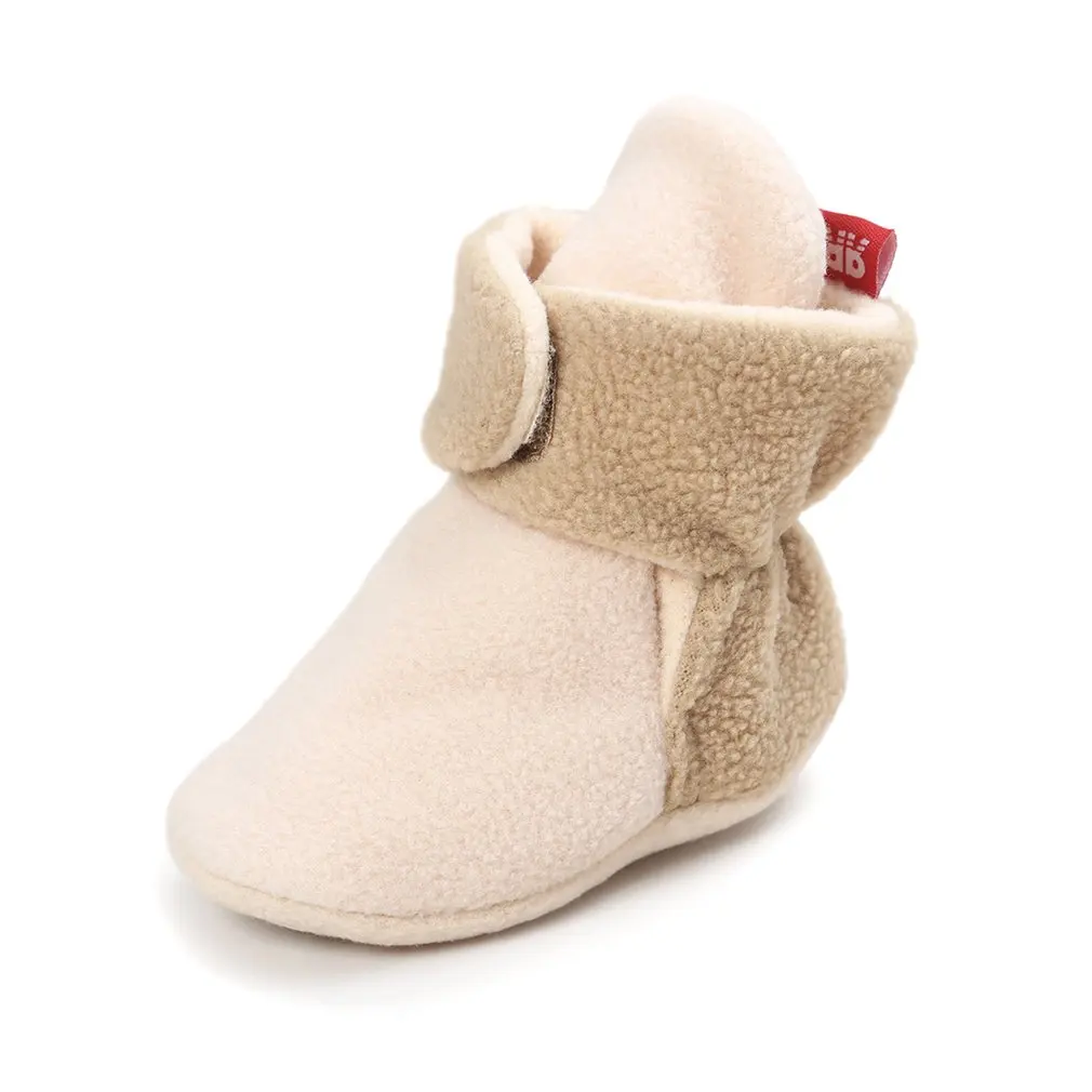 OUTAD/теплые зимние детские ботинки для малышей 4 цвета, удобная обувь на мягкой подошве для маленьких мальчиков и девочек нескользящая обувь