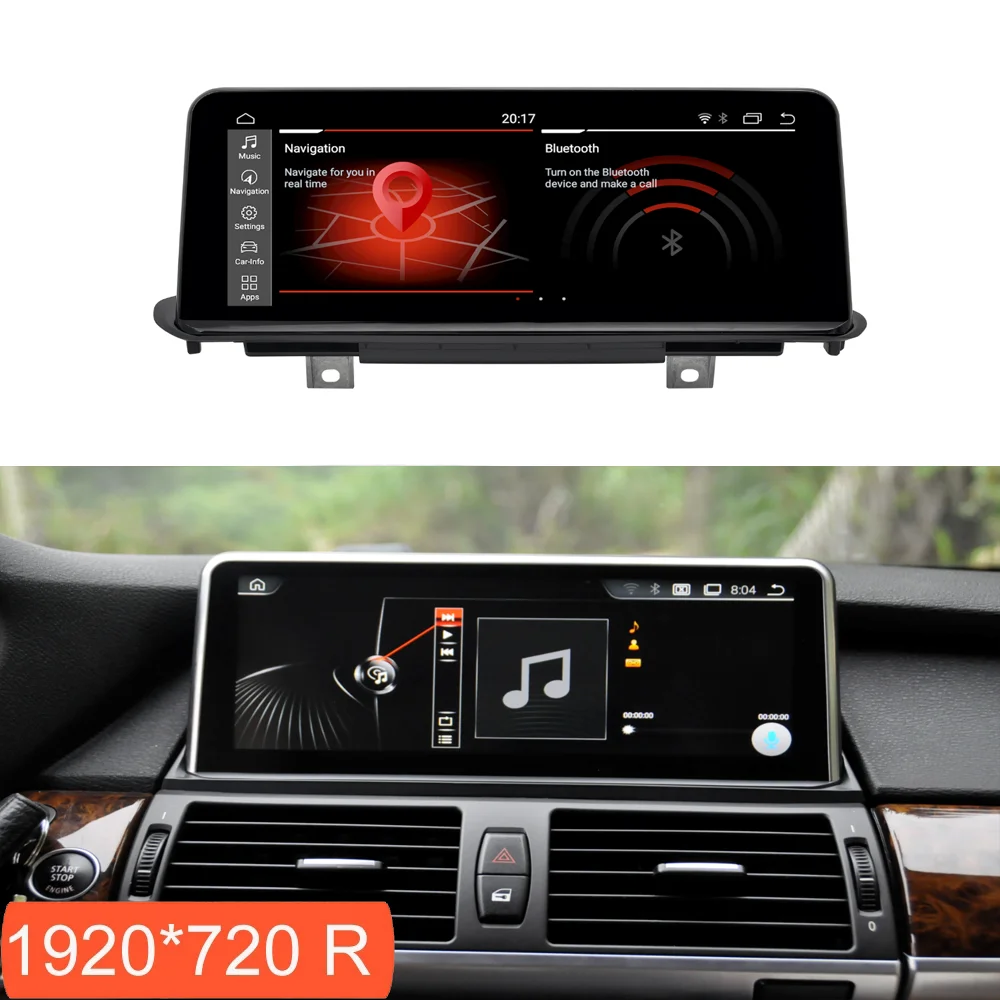 

10.25" 1920*720 Resolution Android Multimedia Touch Screen for BMW X5/X6 F15 E71 2014-2017 with Radio GPS Navigation