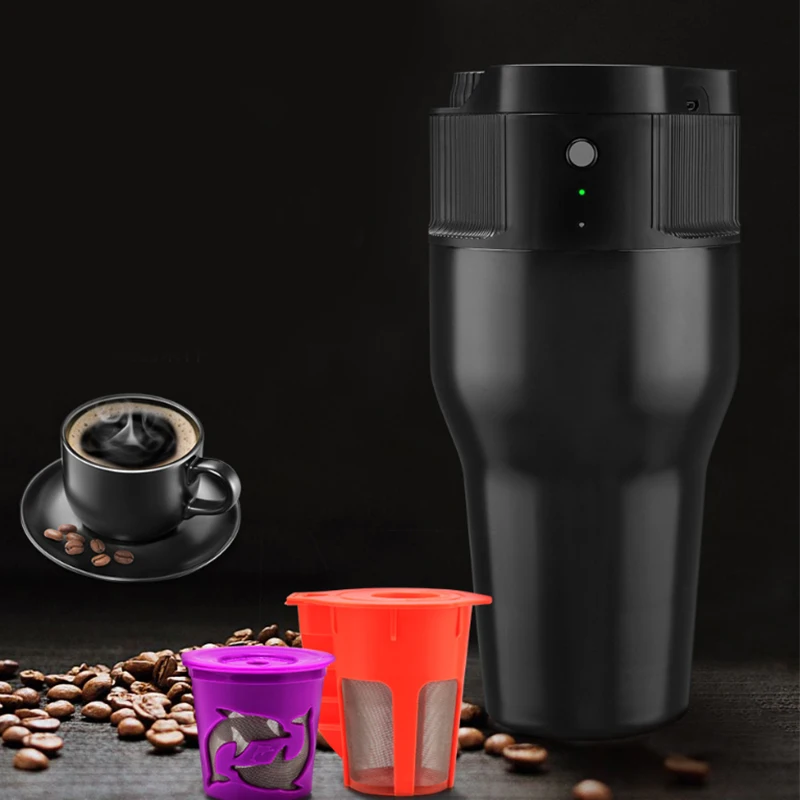 500Ml Mini Electric Coffee Maker Auto Usb Coffee Cafe Filter Coffee Machine Extraction Quick Brewing Coffee (Black)