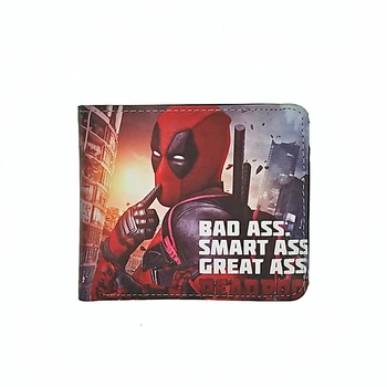 

the marvel Deadpool Corps purse spiderman Peter Parker short wallet carteiras hulk Black Panther cion pocket