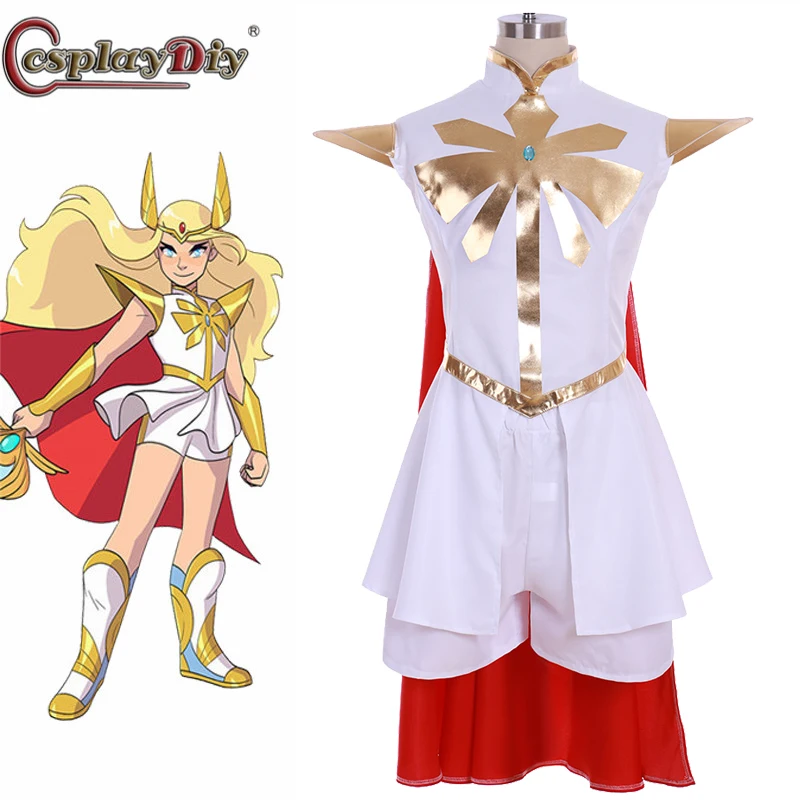 Косплей diy She-Ra: Принцесса силы Косплей She Ra костюм женщины с плащом платье Детские костюмы для Хэллоуина полный комплект одежды на заказ