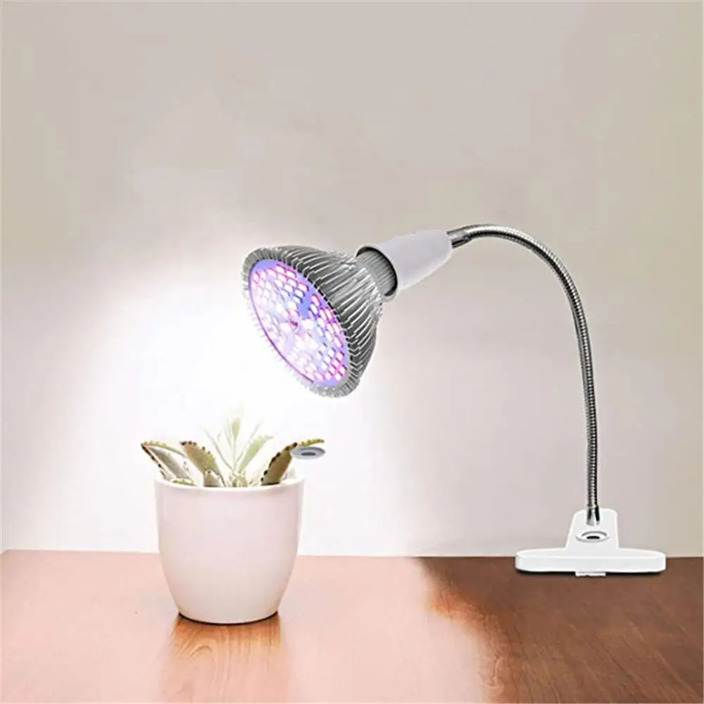 EU US Plug 360 Degrees Flexible Desk Lamp Holder E27 Base Light Socket Gooseneck Clip-On Cable With On Off Switch for Home Plant