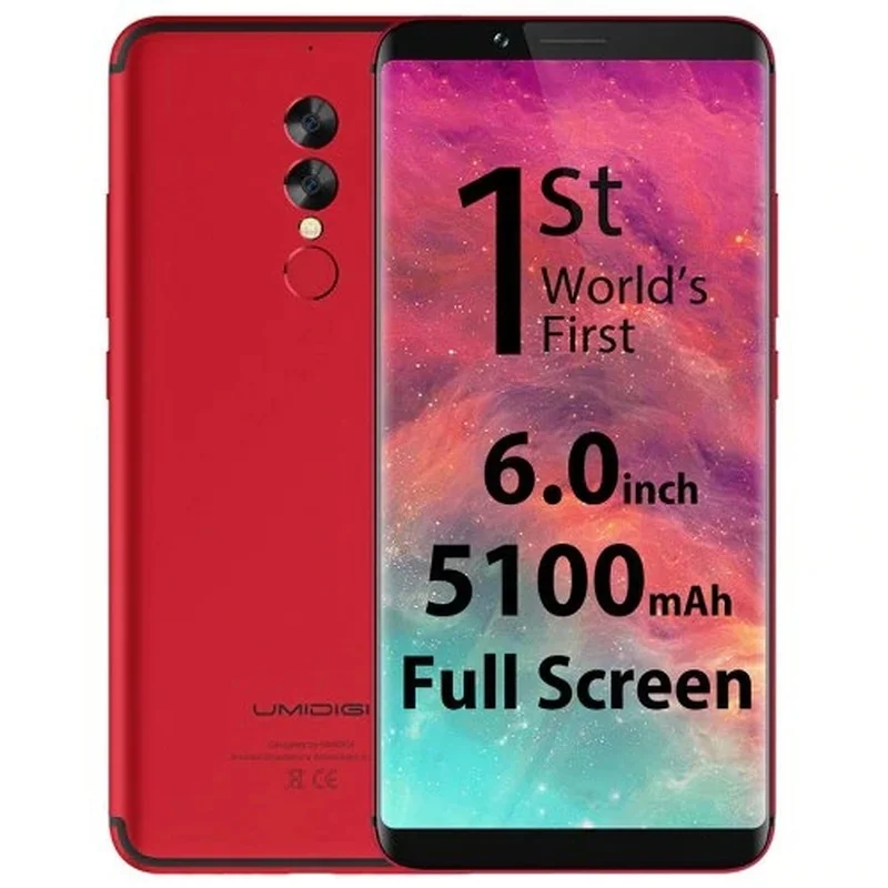 UMIDIGI S2 4G Phablet Android 6,0 6,0 zoll Helio P20 Octa Core 2,3 GHz 4GB RAM 64GB ROM 13,0 MP + 5,0 MP Dual Hinten Kameras Typ-C