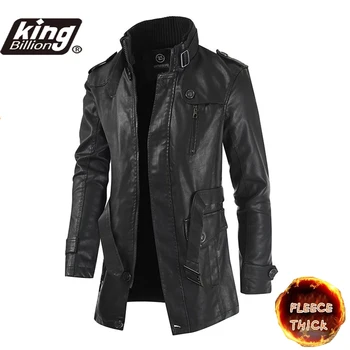 High Quality Jacket Men's Street Windbreaker Coat Men Leather Clothing Thick Jacket Fleece 1