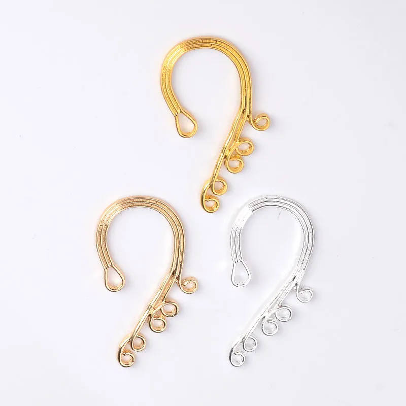 10-PCS-49-23mm-Fashion-Metal-Alloy-Gold-Silver-KC-Gold-Tone-Connectors-Charm-For-Jewelry