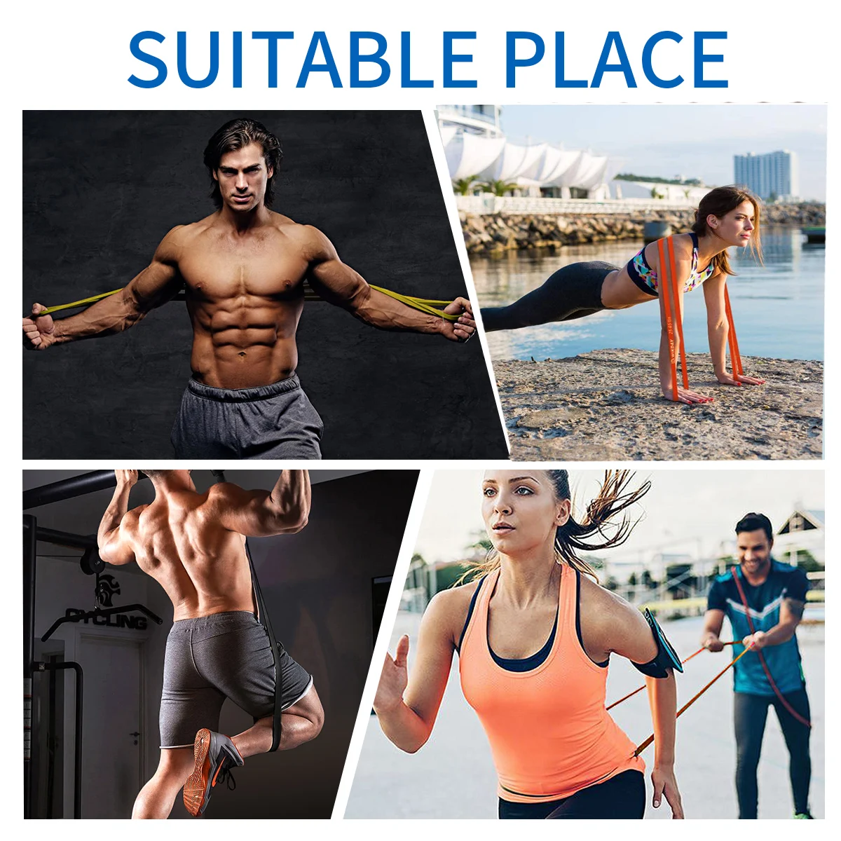 Resistance Bands 41" Crossfit Strength rubber Loop Power Expander Hanging workout Rubber Pull Up Band