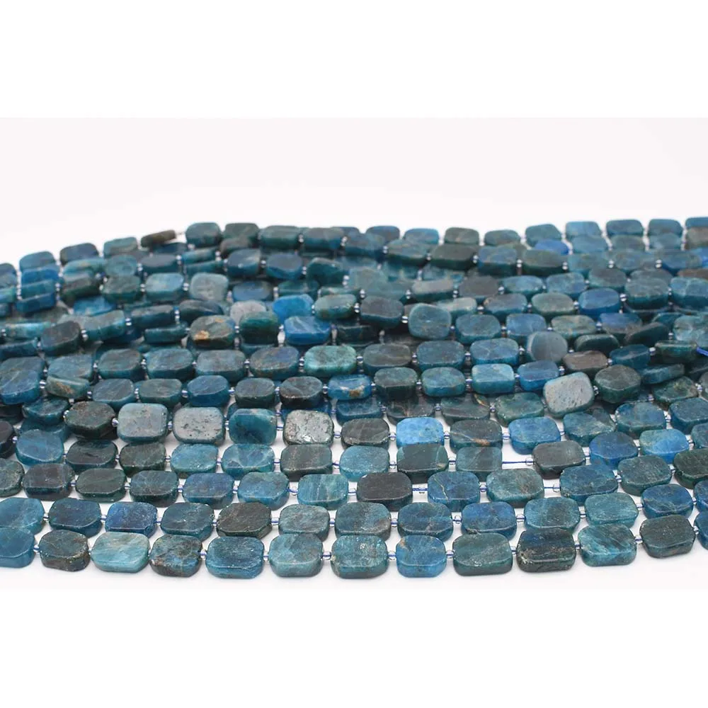 12x16mm AA Natural Smooth Apatite irregular rectangle shape Stone Beads For DIY necklace bracelet jewelry make 15 