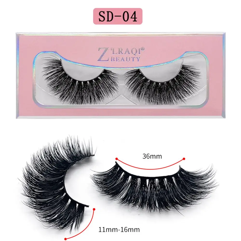 Mink Eyelashes Criss-Cross Natural Fake lashes Length 25mm Makeup 3D Mink Lashes Extension Eyelash Beauty - Color: 11