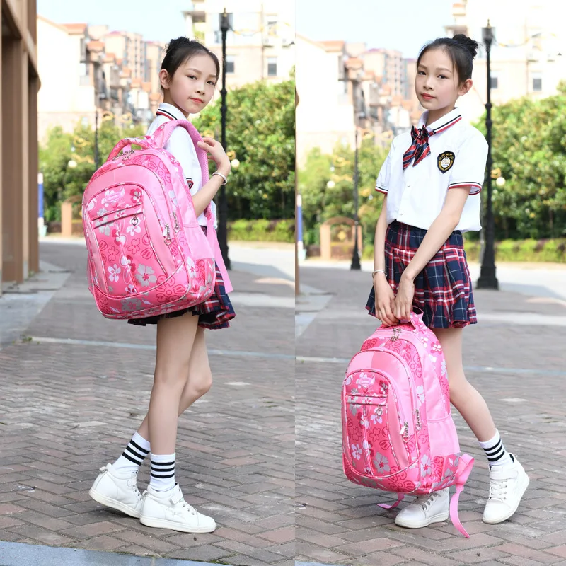 

New Style Primary And Middle School Girls School Bag 3-6 Grade Students Princess Burden Relieving Wear-Resistant Backpack