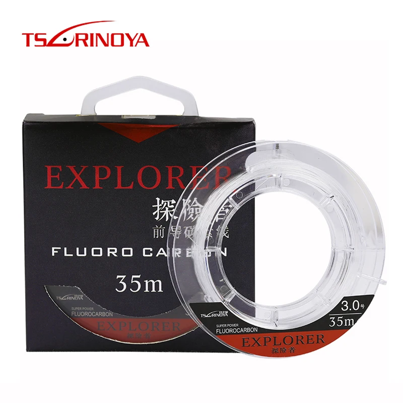 TSURINOYA EXPLORER 35 м 100% фторуглеродная основная линия монофиламентная прозрачная