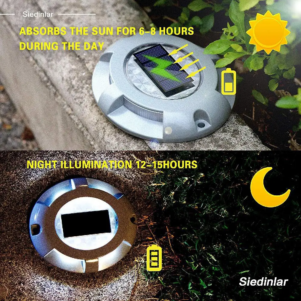 Deck Lights Driveway Dock LED Light Outdoor Waterproof Road Markers for Step Sidewalk Stair Garden Ground Pathway Yard | Освещение