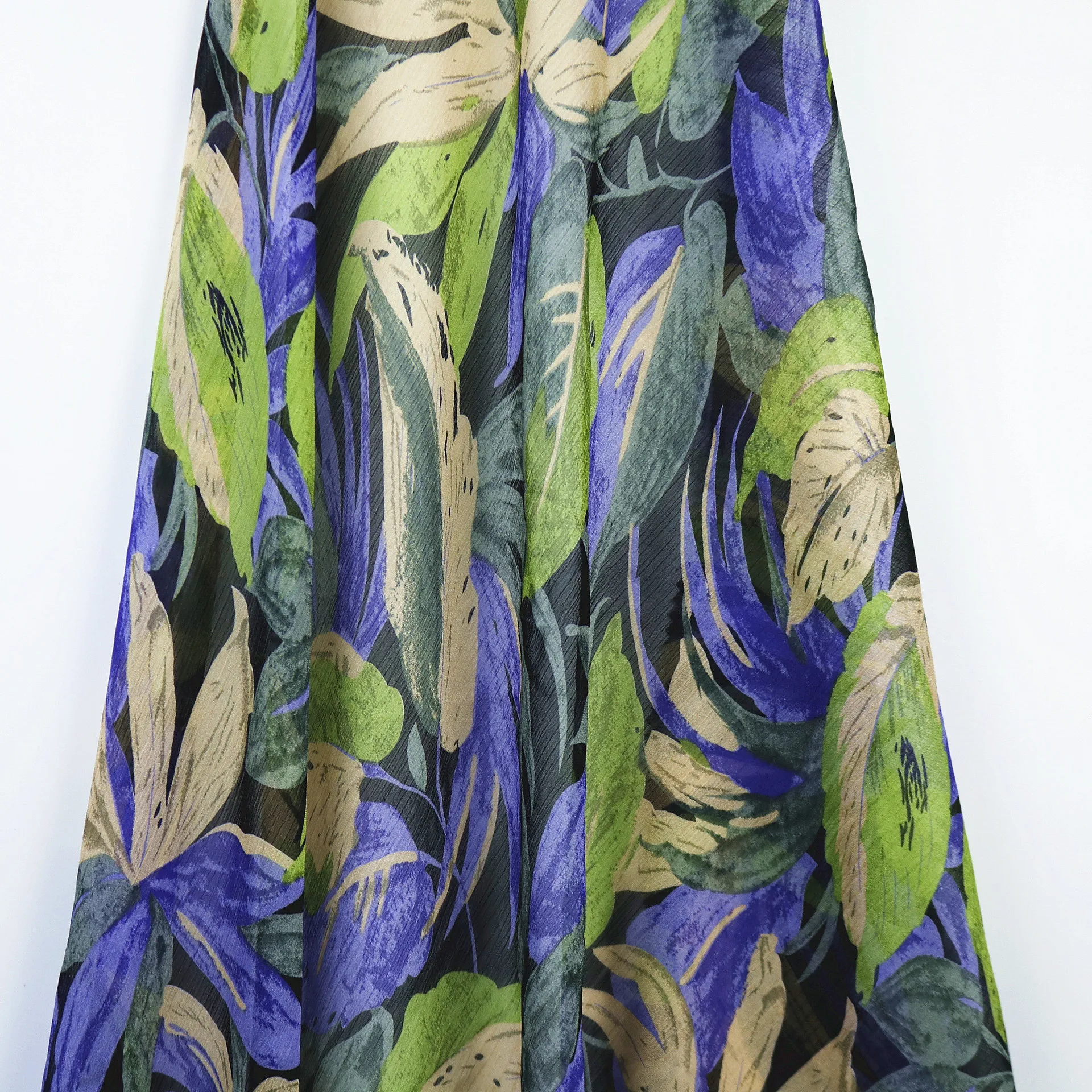 Тенсел креп тканевый лист цифровая печать против морщин полиэстер модная ткань весна женское платье ткань