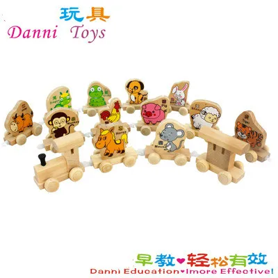

Wooden Train Letter Puzzle Games 26 English Alphabet Trains A-Z Combination Learning Education Puzzle Toys for Children