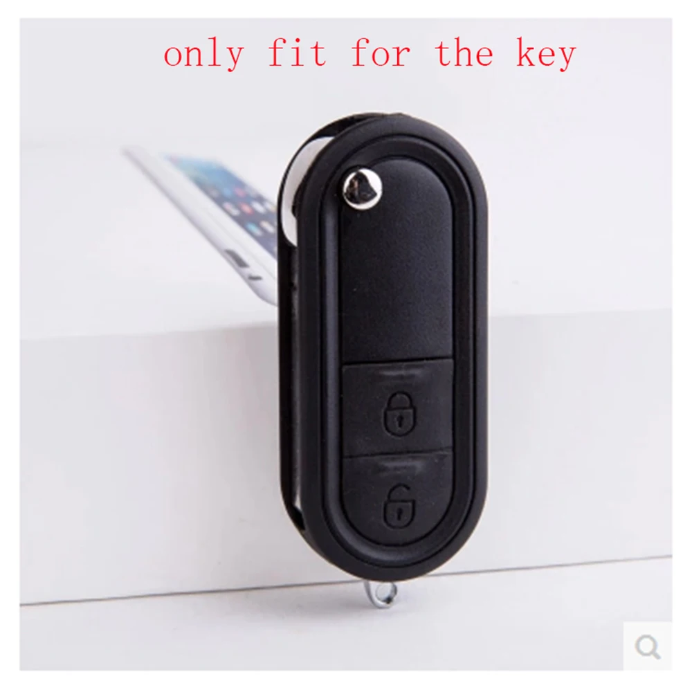 Silicone Protective Car Key Cover - 2-Button Flip Folding Key Accessory