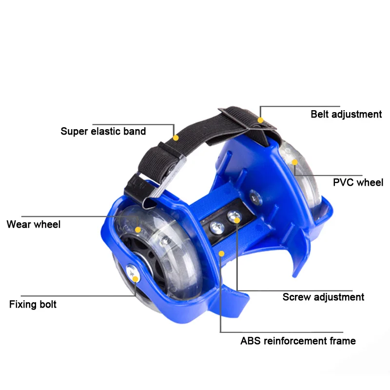 1 пара светильник мигающий цветной ролик маленький вихревой шкив Регулируемый просто роликовые коньки обувь Двойные колеса для детей и взрослых