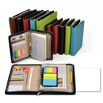 

A6 Tape zipper loose-leaf commercial zipper bag laptop calculator notepad manager folder