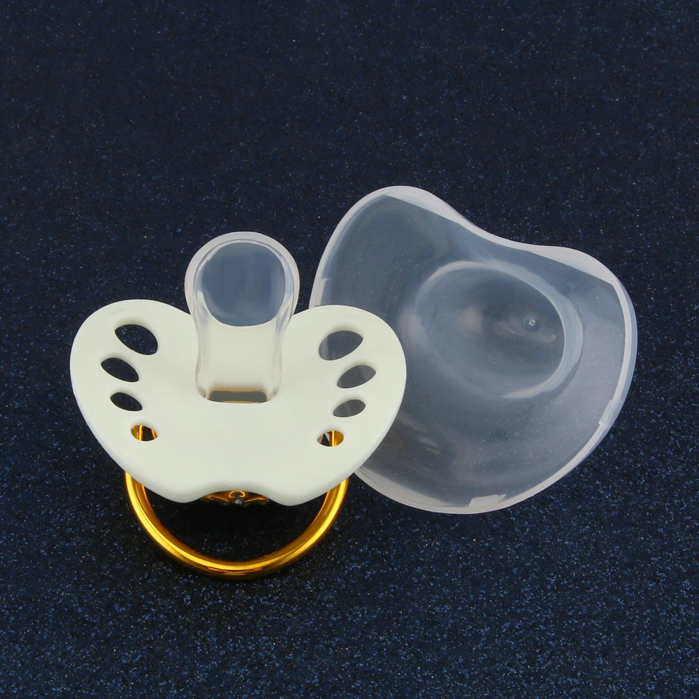 Elegant Crown Dummy Pacifier Baby Food Grade PP Silicone Soother Toddler Orthodontic Nipples with Ring Teether Baby Pacifier