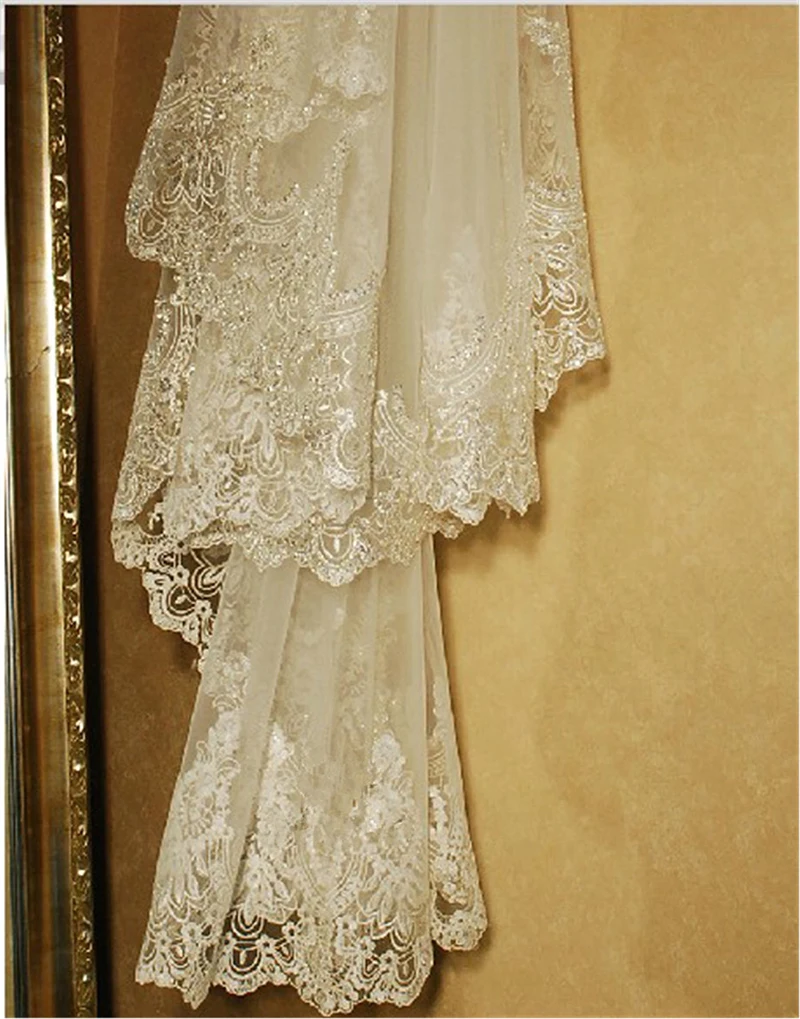 Romantic Lace Veil Wedding 3*1.5M Length Bridal Veil Women Party Accessories 2019 New Arrival
