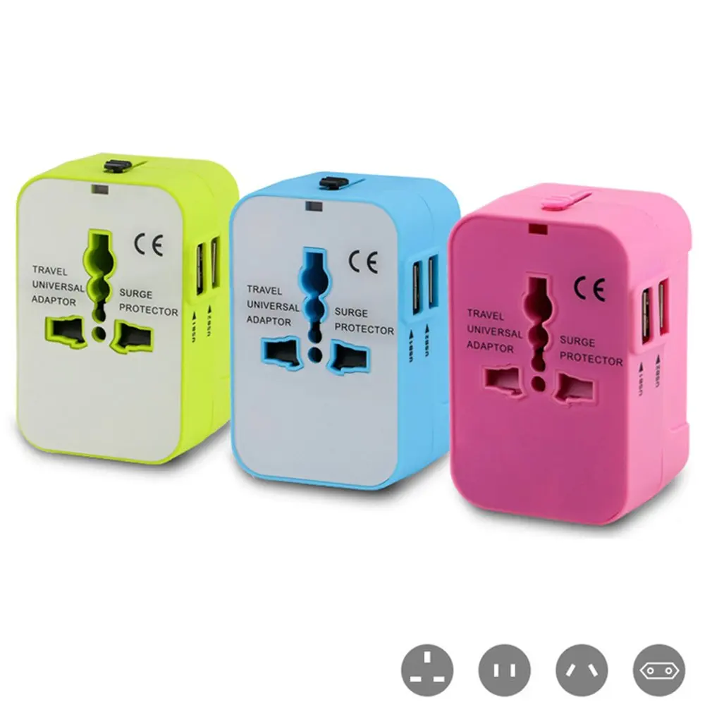 WTA-502U 2USB многофункциональный дорожный переключатель вилка многофункциональное преобразование европейский стандартный штекер конвертер