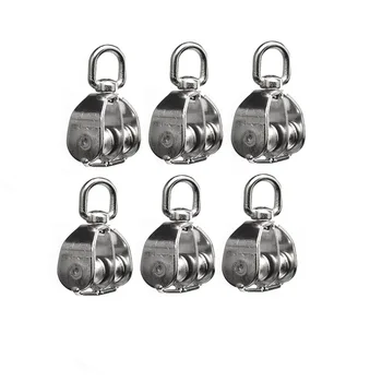 

304 stainless steel pulley wire rope chain traction fixed pulley lifting load M15 double pulley (packck wall mount rack, shoe ra
