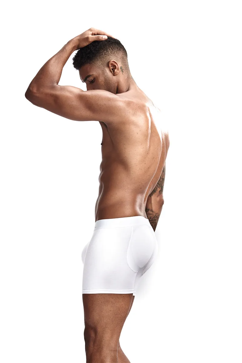 Jockmail, сексуальные боксеры, мужское нижнее белье, для увеличения попа, с подкладкой, со съемной накладкой, для подъема попа и увеличения, посылка, черный цвет