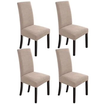 

Dining Room Chair Slipcovers Dining Chair Covers Chair Slipcover Stretch Chair Covers For Dining Room Set of 4,Khaki