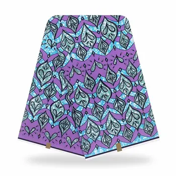 

ew Design Soft Purple Color Real African Wax 100% Cotton Fabrics 2020 High Quality African Wax Print Fabric 6yards Y20702-9