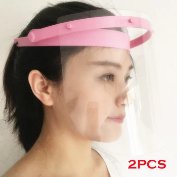 

2pcs Face Shields Protection Cover With Folding Clear Visor Ratchet Adjustment Face Shields Hard Hats & Face Shields