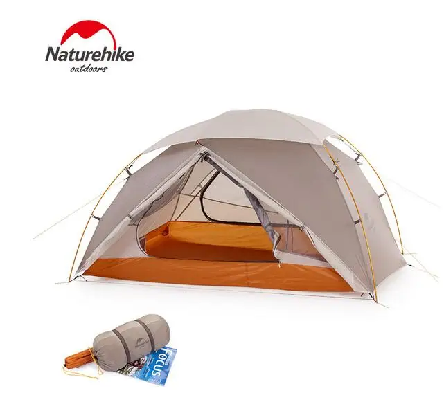 Naturehike Nebula открытый 2 Человек Палатка 20D нейлон X Крест структура Сверхлегкий двухслойный водонепроницаемый походный с ковриком