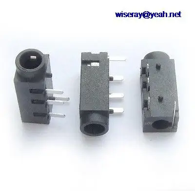 DHL/EMS 2500 шт 4Pin 1/8 дюймов 3,5 мм разъем для AV камер iphone наушники PJ-320L-A7