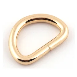 Heavy Duty Metal D Ring Buckles for Bag and Belt Crafting - 10 Pack (Gold)