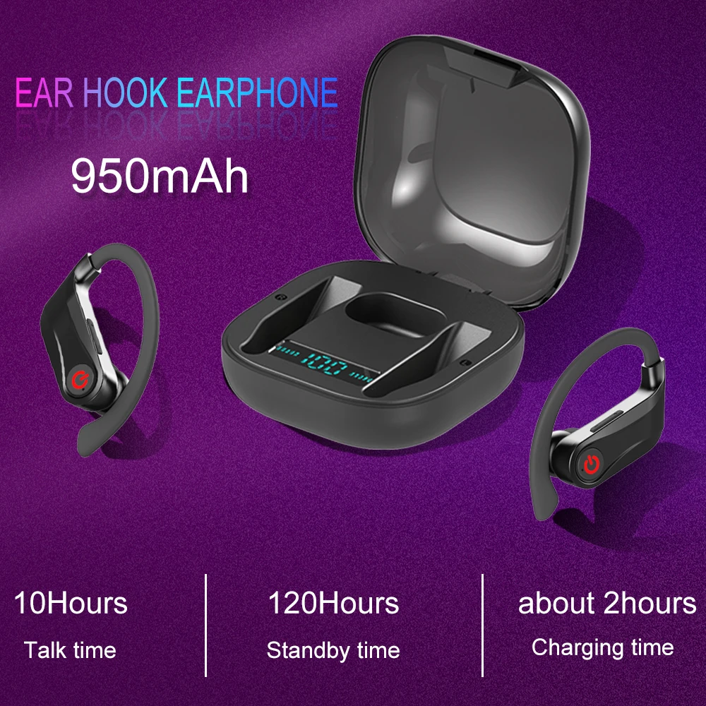 IPX5 Waterproof Headphone Smart Touch Bluetooth Earphone v5.0 TWS Sport Handsfree Wireless Headset With Charging Case For iphone