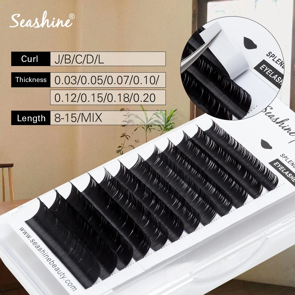 Seashine Thickness 0.03 to 0.20 Faux mink eyelashes individual eyelash lashes Soft extension False | Красота и здоровье