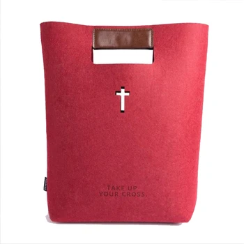 

Bible Carrying Case Felt Bible Cover For Women Leather Church Tote Bag
