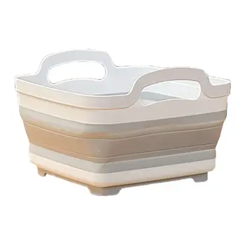 

Drop Ship Collapsible Wash Basin Vegetable Fruit Bucket Basket Chopping Cutting Board