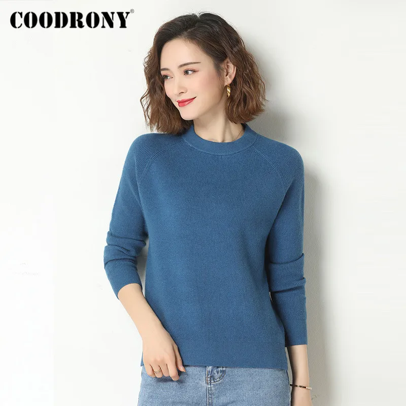 COODRONY Brand Basic Casual O-Neck Warm Pullover Sweaters Women Autumn Winter Streetwear Solid Color Slim Female Jumpers W1106