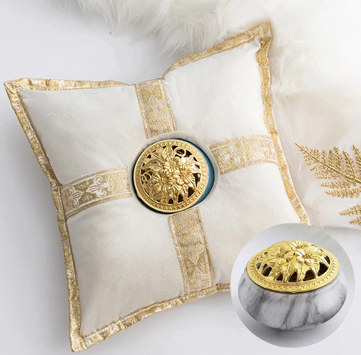 Роскошный керамический держатель для курильницы на Ближнем Востоке, креативная Золотая подушка для дома, чайный домик, аксессуары для йоги 30x30 см