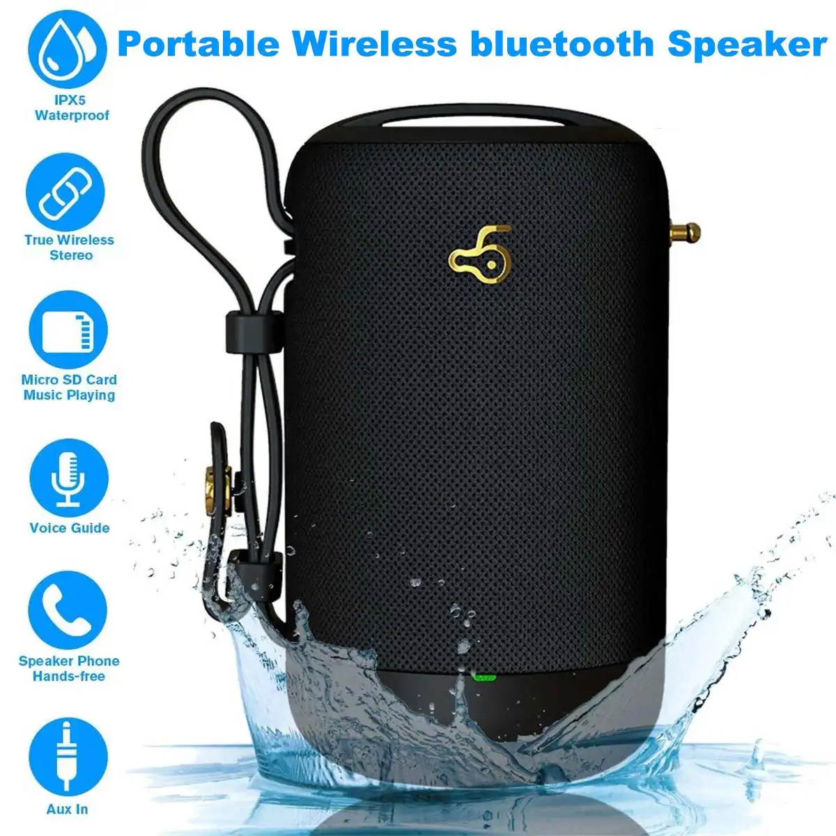 Портативный Динамик Музыка динамик bluetooth Водонепроницаемый уличный портативный беспроводной акустическая система колонки домашний кинотеатр