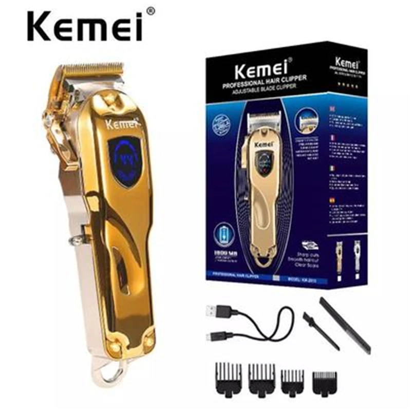 KemeiKM2010hairtrimmercordlessHaircutterbarberhairclipper4leverbladeadjustmentLCD.jpg
