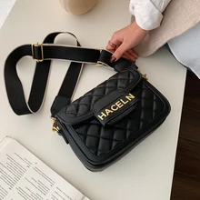 Сетчатая красная женская сумка в западном стиле новая волна Корейская версия сумка через плечо с широким ремешком модная маленькая квадратная сумка