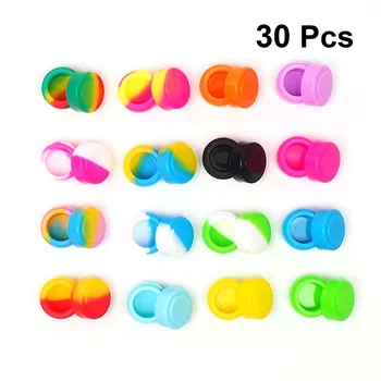 

30pcs 2ml Mini Round Non-stick Silicone Container For Wax Bho Oil Butane Vaporizer Silicon Jars Dab Wax Container Wax Jars