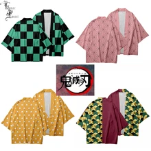 Demon Slayer Kimetsu no Yaiba 3D печать японского Аниме кимоно Haori Yukata Косплей женщин/мужчин лето Повседневная крутая уличная одежда