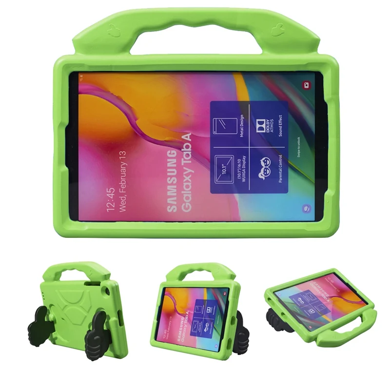 Зеленый Детский чехол для samsung Galaxy Tab A 10,1 T510 T515 SM-T510 SM-T515 10,1 дюймов EVA ударопрочный чехол для планшета - Цвет: Зеленый