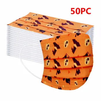 

50pc Children's Mask Halloween Disposable Face Masks 3ply Ear Loop Masque Breathable Cute Hygiene Kids Face Mask Fast Delivery