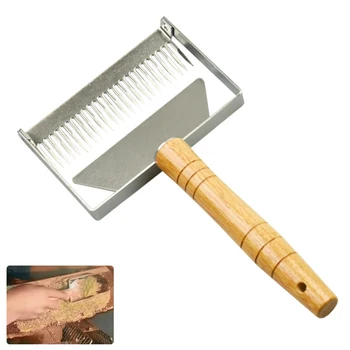 

Wooden Handle Needle Honey Knife Sparse Shovel Cutter Honey Scraper Bee Shovel Comb Uncapping Fork Beekeeping Tool