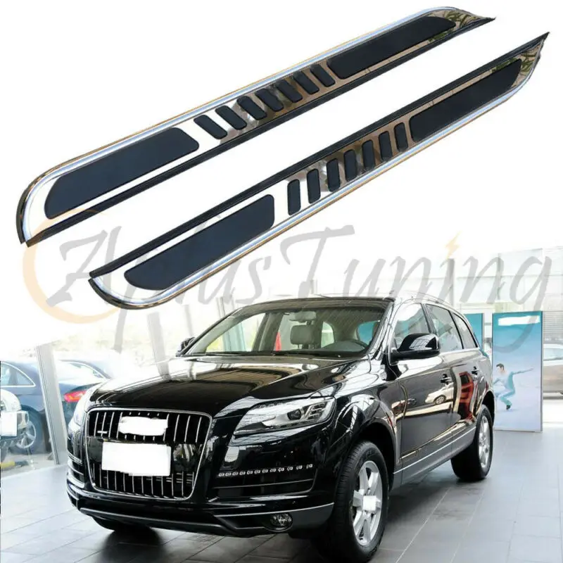 Side Step fit for Q7 2016-2018 SQ7 Premium Plus Prestige Running Board Nerf Bar Stainless Steel 