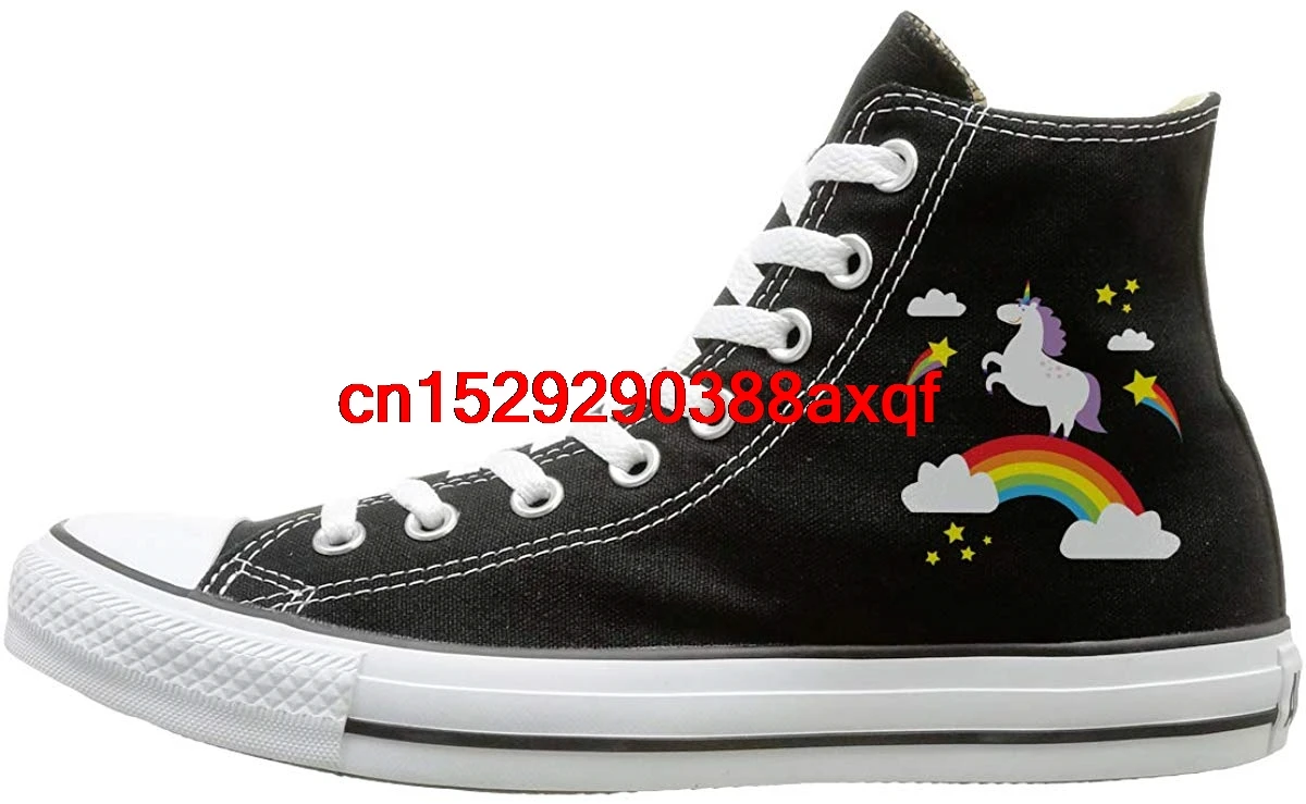 

Canvas Shoes Rainbow Unicorn Classics High-Top Lace Ups Sport Sneakers For Men Women